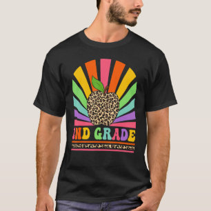 Retro 2nd Grade Inspirational Colourful Back To Sc T-Shirt