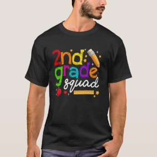 Retro 2nd Grade Squad Second Grade Students Back T T-Shirt
