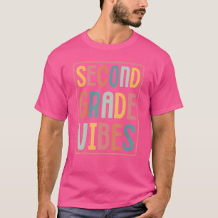 Retro 2nd Grade Vibes Second Grade Teacher Back To T-Shirt