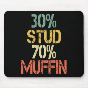 Retro 30 Stud 70 Muffin Sarcasm Dad Bod Figure Mouse Pad