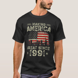 Retro 31St Birthday USA Flag Making America Great T-Shirt