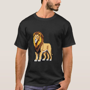 Retro 32-bit Style Game Pixel Art Lion T-Shirt