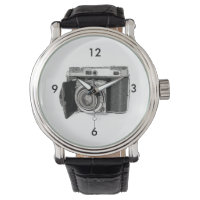 Retro 35mm Film Camera Photographer Art Drawing