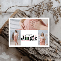 Retro 3 Photo Baby Pregnancy Announcement