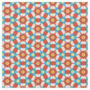 Retro 3D Colours Geometric Pattern Fabric