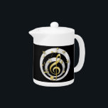 Retro 3D Effect Gold and Silver Musical Notes<br><div class="desc">A stylish retro music design in printed gold and silver coloured effect featuring a large treble clef and musical notes in gold on silver circles on a classical black background. Other colours available and we welcome custom requests. Contact us via our GiftsBonanza store with your request prior to purchase and...</div>