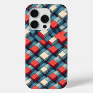 Retro 3D Geometric Cube Phone Case Abstract Color