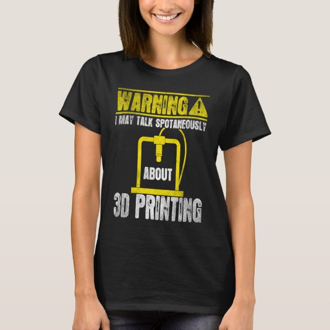 Retro 3D Printing  3D Printer  1 T-Shirt (Front)