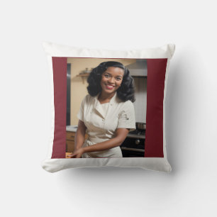 Retro 40s-Inspired Throw Pillow 