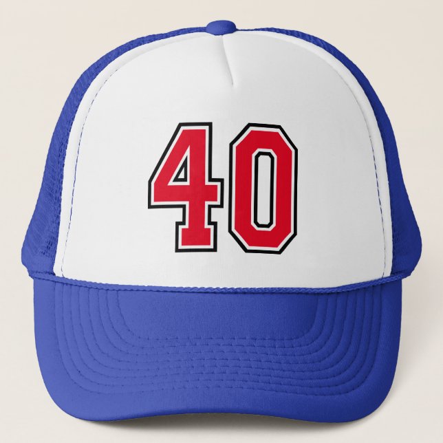 Retro 40th Birthday Party Trucker Hat (Front)