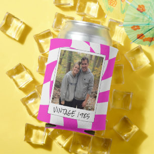 Retro 40th Birthday Vintage 1985 Chequered Can Coo Cooler