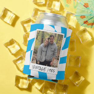 Retro 40th Birthday Vintage 1985 Chequered Can Coo Cooler