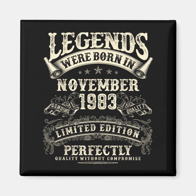 Retro 42nd Birthday For Men 42 Year Old November 1 Magnet (Front)