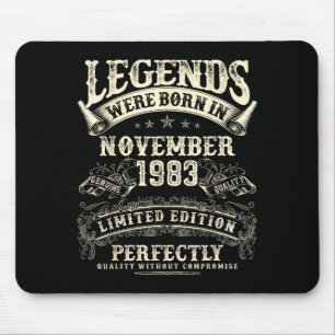 Retro 42nd Birthday For Men 42 Year Old November 1 Mouse Pad