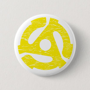 Retro 45 RPM 6 Cm Round Badge