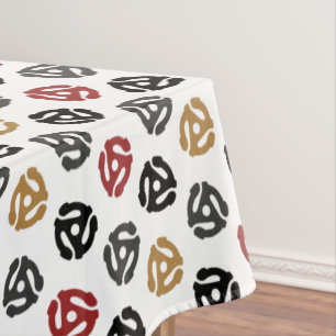 Retro 45 RPM Vinyl Record Adapter Tablecloth – Vin