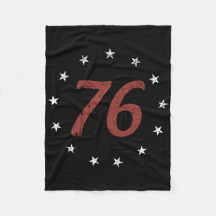 Retro 4th Of July Independence Day The Spirit 76  Fleece Blanket