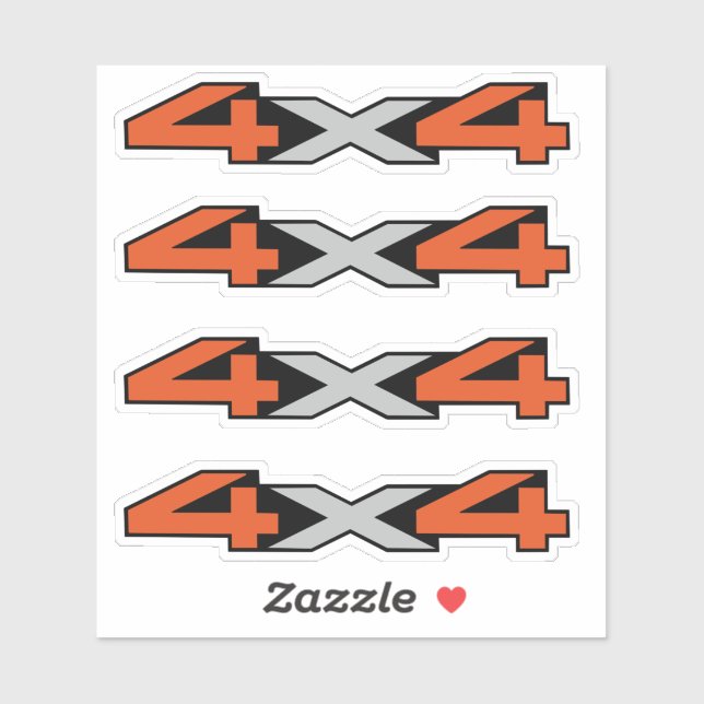 Retro 4x4 sticker (Sheet)