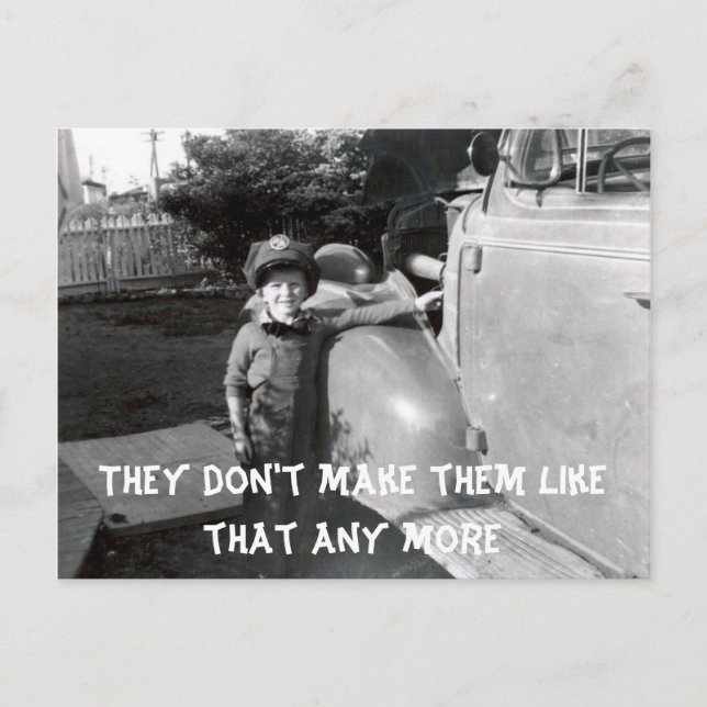 Retro 50s: Don't Make Them Like That Anymore Postcard (Front)