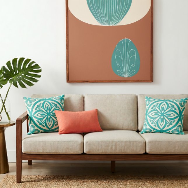 Retro 50s Hawaiian pattern Cushion (Creator Uploaded)