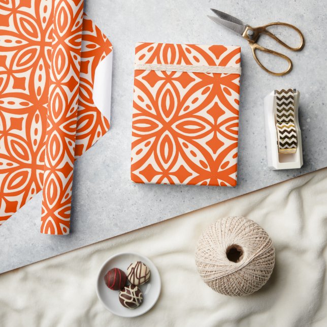 Retro 50s Hawaiian pattern Wrapping Paper (Crafts)