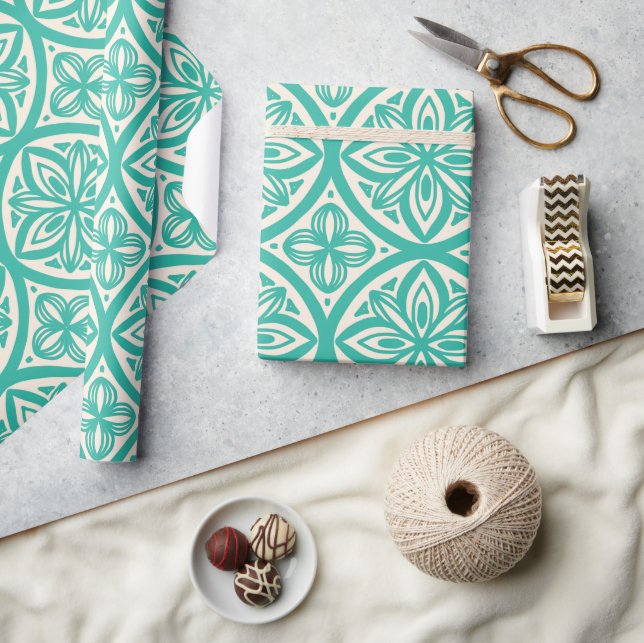 Retro 50s Hawaiian pattern Wrapping Paper (Crafts)