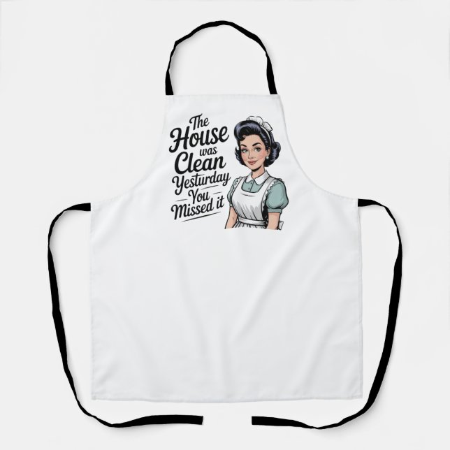 Retro 50s Housewife Funny Apron (Front)
