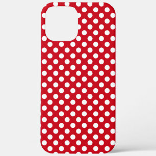 Retro 50's Inspired Red White Polka Dot Pattern iPhone 12 Pro Max Case