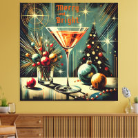 Retro 50s Merry & Bright Christmas Martini