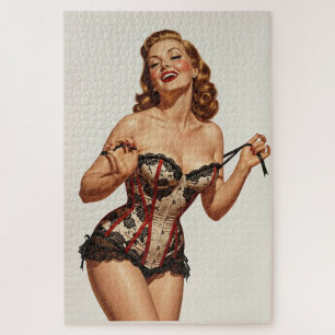 Retro 50's Pin-up Beauty Jigsaw Puzzle