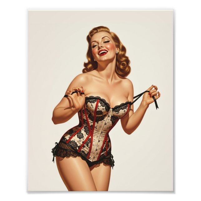 Retro 50's Pin-up Beauty Photo Print (Front)