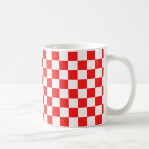 Retro 50's Red and White Chequered Classic Mug