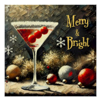 Retro 50s Triple Cranberry Christmas Martini