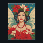Retro 50s Tropical Christmas Pin-Up Beauty Queen Postcard<br><div class="desc">A Collection of Tropical Christmas Beauties</div>