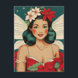 Retro 50s Tropical Christmas Pin-Up Starlet Postcard<br><div class="desc">A Collection of Tropical Christmas Beauties</div>