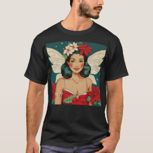 Retro 50s Tropical Christmas Pin-Up Starlet T-Shirt