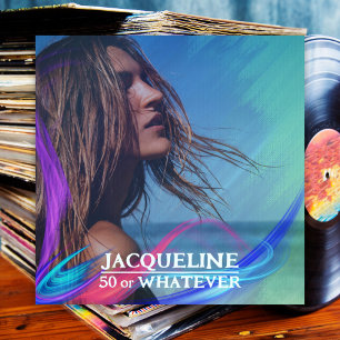 Retro 50th Birthday Colourful 90s Music Album Cove Invitation