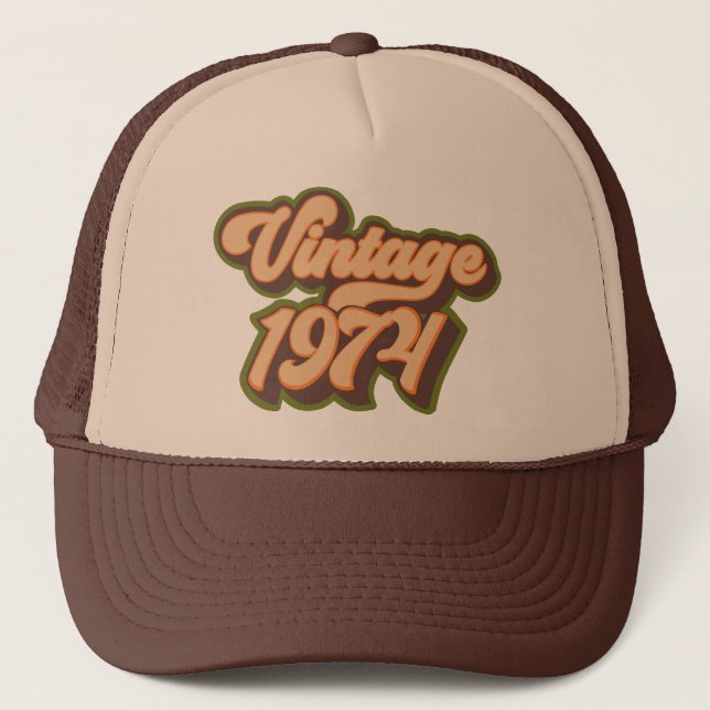 Retro 50th Birthday Vintage 1974  Trucker Hat (Front)