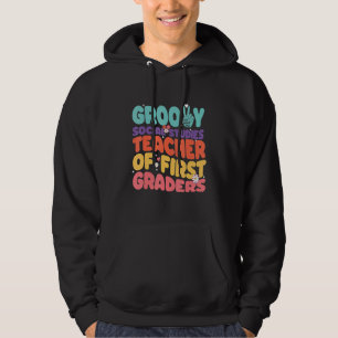 Retro 60 70s Groovy Social studies Teacher of firs Hoodie
