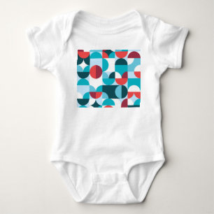 Retro 60's 70's minimalist pattern baby bodysuit