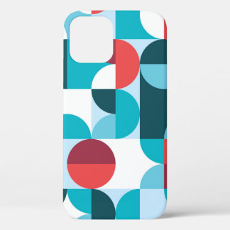 Retro 60's 70's minimalist pattern iPhone 12 case