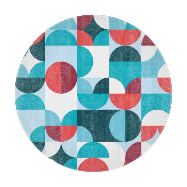Retro 60's 70's minimalist pattern cutting board (Front)