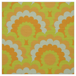 Retro 60s 70s Mod fabric Scallop pattern