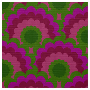 Retro 60s 70s Mod fabric Scallop pattern