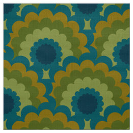 Retro 60s 70s Mod fabric Scallop pattern