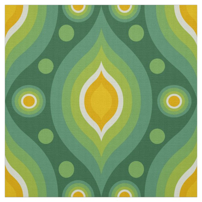 Retro 60s 70s pattern styled fabric (Swatch)