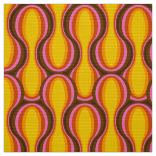 Retro 60s 70s pattern styled fabric