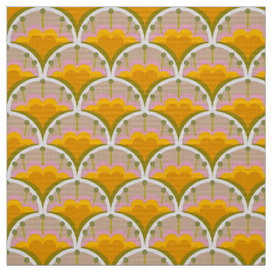 Retro 60s 70s pattern styled fabric