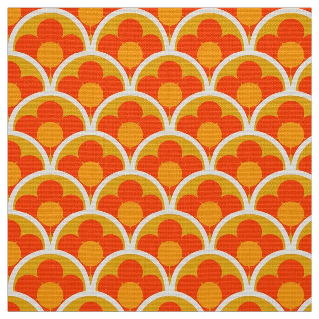 Retro 60s 70s pattern styled fabric (Swatch)