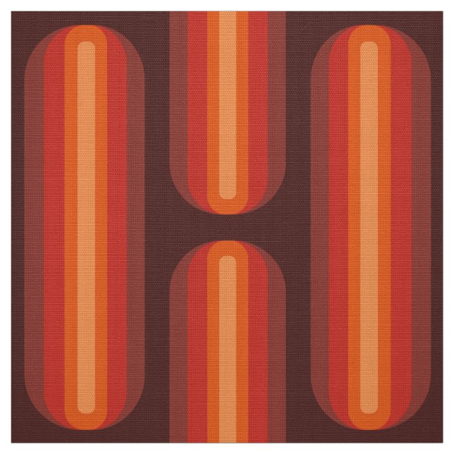 Retro 60s 70s pattern styled fabric (Swatch)